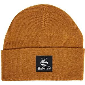 Timberland Shorts Watch Cap met geweven label winterhoed heren, Tarwe