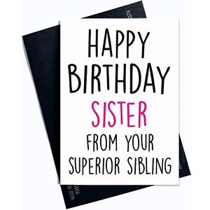 Grappige verjaardagskaart PC103 voor zus, broer, grappig, grappig, wenskaarten, voor broer en zussen