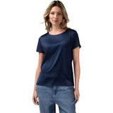 Oltre: T-shirt deux tissus Printemps Été 25, bleu, M