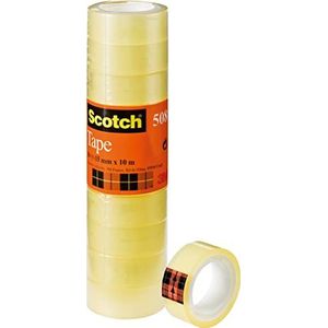 Scotch 5081510 plakband transparant PP, 15 mm x 10 m, 10 rollen