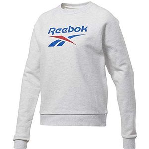 Reebok Cl F Big Vector Crew Ft Sweatshirt voor dames, wit gemêleerd