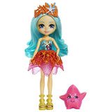 Enchantimals Oceaan-Koningrijk Starla zeester minipop met afneembare rok en accessoires, Beamy minifiguur, speelgoed voor kinderen, HCF69