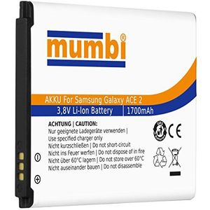 Mumbi Vervangende batterij voor Samsung Galaxy Ace 2, Galaxy S3 Mini, Galaxy S Duos, S Duos 2, 1700 mAh