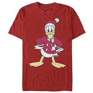 Disney Unisex T-shirt met korte mouwen Mickey Classic-Donald Hat Organic, Rood, XL, ROT