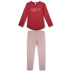 Sanetta Pyjama voor meisjes, rood, comfortabele pyjama voor meisjes, lange pyjamaset, maat, Rood