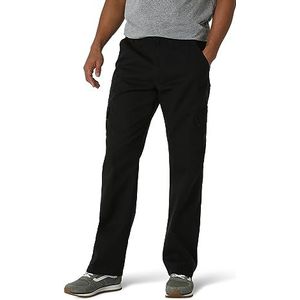 Wrangler Authentics Vrijetijdsbroek voor heren, zwart keperstof, 32W/34L, Zwarte keperstof