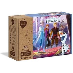 Clementoni Play For Future Disney 25255 Kinderbox met 3 puzzels (48 stuks), 100% gerecyclede materialen, gemaakt in Italië, 4 jaar en meer, 25255
