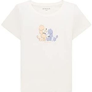 TOM TAILOR Meisjes T-shirt 12906 - Wool White, 104-110, 12906 - Wool White