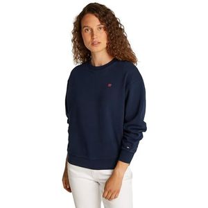 TOMMY HILFIGER Reg Contrast Flag Sweatshirt Ww0ww45980 REG CONTRAST WW0WW45980 Hoodie Dames, Donker Navy Blauw, S
