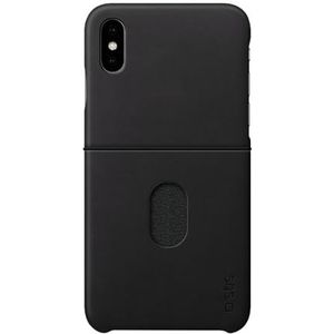 SBS Coque iPhone XR en cuir véritable avec porte-cartes de crédit intégré noir