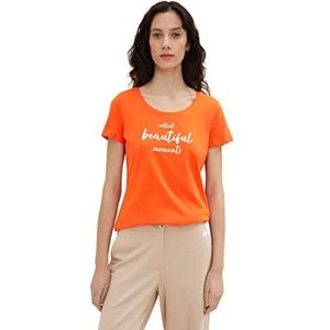 TOM TAILOR Dames T-shirt 1036193, 15612 - Fever Red