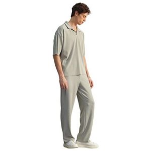 Trendyol Pantalon de Survêtement-Grigio-Jambe Large, Roche, Homme, Roche., L