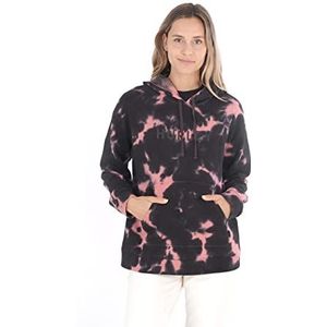 Hurley W Tate Boyfriend Hoodie voor dames, Zwart Vintage Tie-Dye