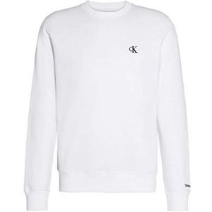 Calvin Klein Jeans Ck Essential Reg Cn heren Trui, wit (bright white), L