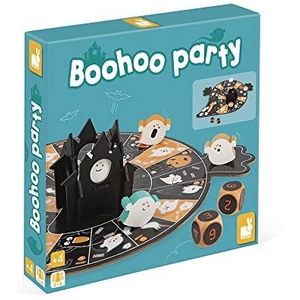 Janod - Boohoo Party – gezelschapsspel voor kinderen – thema geesten – bordspel van hout en karton – 2 tot 4 spelers – vanaf 4 jaar, J02470