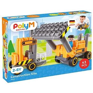 Polym Rainbow Counting Train Bouwblokken 63-delig