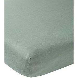 Meyco Baby Uni hoeslaken wieg - stone green - 40x80/90cm