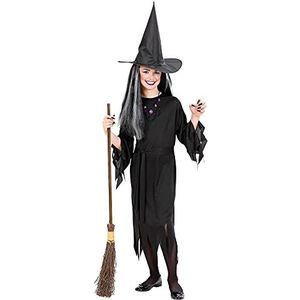 Widmann ? Halloween heksenkostuum voor meisjes, maat 8, 10 jaar