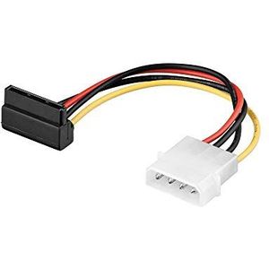 Goobay 93030 elektrische kabel/adapter voor PC Y, stekker 5, 25 inch op 2 x SATA 90 graden