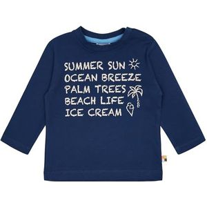 loud + proud Met printmotief, van biologisch katoen, gecertificeerd T-shirt met lange mouwen voor jongens, Outremer Blauw