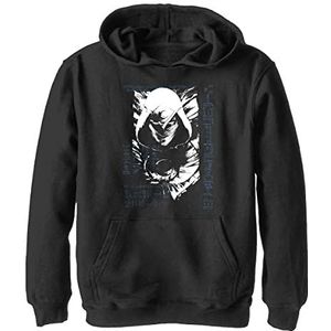 Marvel Moon Knight Grunge, uniseks sweatshirt met capuchon, kinderen, jongens, zwart, XL, SCHWARZ