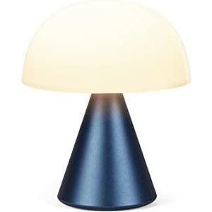Lexon MINA M LED-tafellamp, draadloos, oplaadbaar, voor nachtkastje of kantoor, dimbaar, tot 12 uur batterijduur, donkerblauw