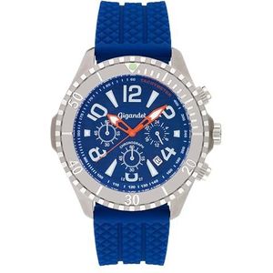 Gigandet 5VNAG23NE/004 Japans kwartshorloge voor heren met siliconen band, blauw, Blauw