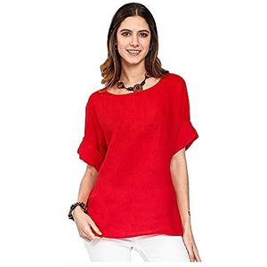Bonamaison TRLSC101435 blouse, rood, 42 dames, rood, 42, Rood