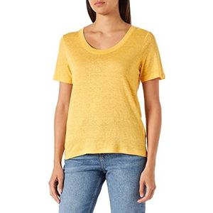 Part Two Piepw Ts T-shirt voor dames, relaxed fit, amber geel