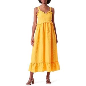 LOMASI Robe longue pour femme 19323128-LO01, orange, taille S, Robe maxi, S