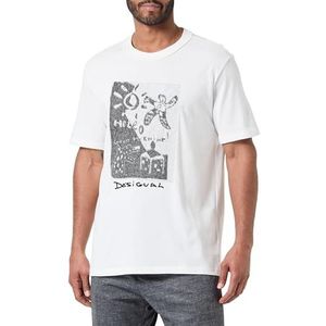 Desigual T-shirt Ts_Torn pour homme, Blanc., L