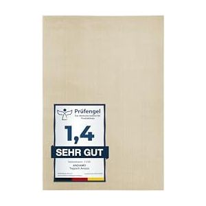 andiamo Arezzo Tapijt voor woonkamer, eetkamer, onderhoudsvriendelijk, elegant, comfortabel, effen, 80 cm, rond, crème