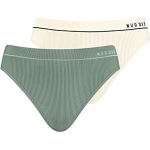Nur Die Damesslip, kaki / off-white