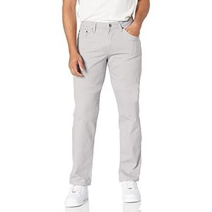 Amazon Essentials Pantalon en sergé extensible à 5 poches pour homme, coupe droite, gris clair, 81,3 x 71,1 cm (l x L)