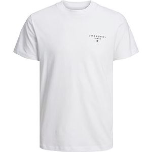 JACK & JONES Jprccmason T-shirt met open rug print SS T-shirt voor heren, Stralend wit/print: jj