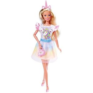 Simba 105723555 - Steffi Love Unicorn Fashion, poppenkleding, eenhoorn kledingset, voor 29 cm model, zonder pop, 2 gesorteerd, slechts één artikel wordt geleverd vanaf 3 jaar