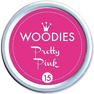 Woodies Pretty Verfdoos met basis, roze, acryl, meerkleurig, 0,76 x 1,4 x 1,4 cm