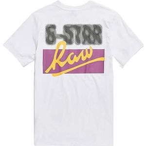 G-STAR RAW Back Gr Slim R T T-shirts voor heren, Wit D23730-336-110