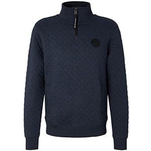 TOM TAILOR Sweatshirt heren, 31549 - blauw grijs gemêleerd, XL, 31549, blauw grijs melange