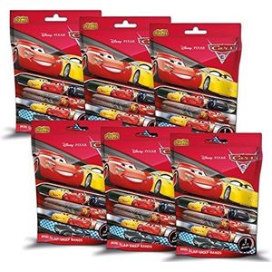 Craze 00229 - Mini Slap Snap Bands Disney Pixar Cars 3, 6 bijpassende roltassen