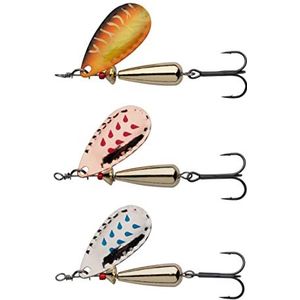 Abu Garcia Droppen Spinner Spinner 3-delige set spinner langwobbler met spinner lemmet voor het vissen op roofvissen, baars, dooien, snoek forel, zalm, zeeforel