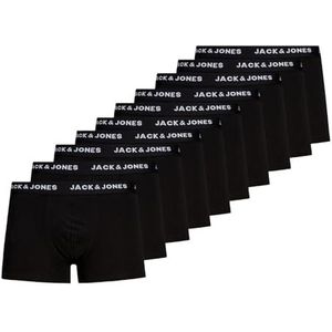 JACK & JONES JACSOLID TRUNKS 10 PACKS heren boxershorts (10-Pack), Zwart, XXL