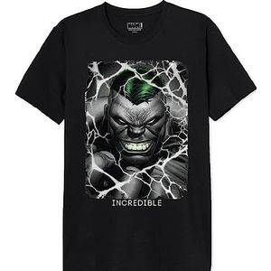 Marvel Heren T-shirt, zwart, L, zwart.