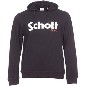 Schott NYC Swhood sweatshirt voor heren, zwart.