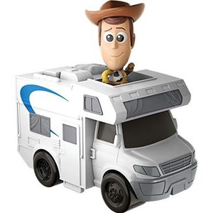 Pixar Disney, Pixar Toy Story 4, Woody minifiguur met RV-voertuig, miniatuur speelgoed voor kinderen, GCY61