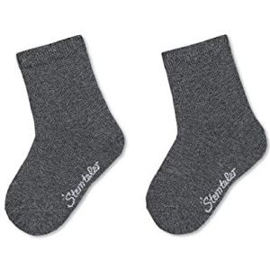 Sterntaler Calzini DP Uni sokken, 2 stuks, Grijs (antraciet melange 592)