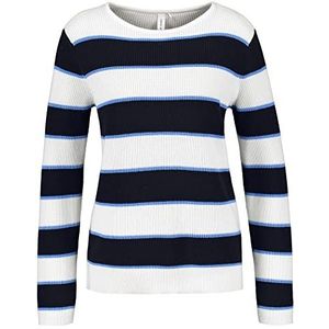 Gerry Weber 870504-44701 Damessweatshirt, blauw/ecru/wit