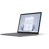 Microsoft Surface Laptop 5 Laptop (Windows 11, 13,5 inch touchscreen, Intel EVO Core i5 processor, 8 GB RAM, 256 GB SSD, Frans toetsenbord AZERTY) - platina, Alcantara afwerking