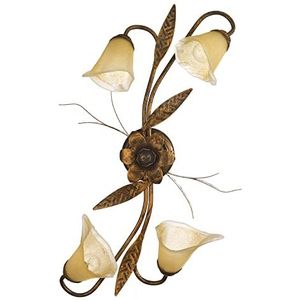 ONLI Plafondlamp 4 lampen Alga bruin