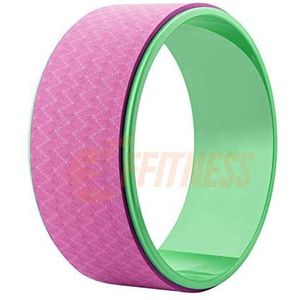 FFITNESS FSYC068R Body Dharma Yoga Wheel | Roller trainingsring Pilates Fitness Workout Gym | antislip oppervlak (roze)